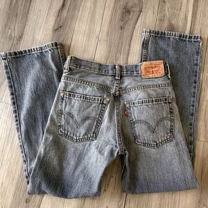 Levi's 527‎ Jeans Slim Bootcut Youth Size 2 Reg 26x26.5 Blue Denim Medium Wash